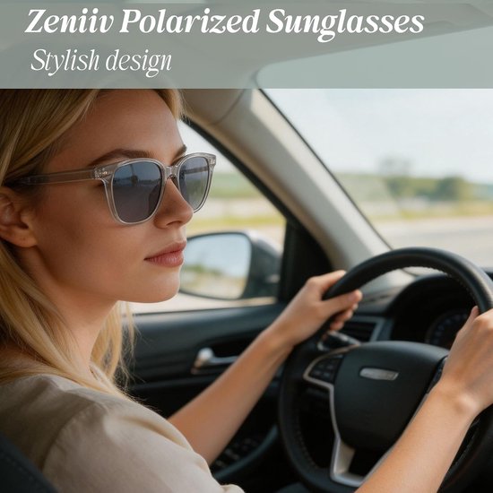 Zonnebril voor dames en heren, UV400, TAC HD antireflecterende glazen, lichte gepolariseerde zonnebril voor autorijden, vissen, reizen — afbeelding 4