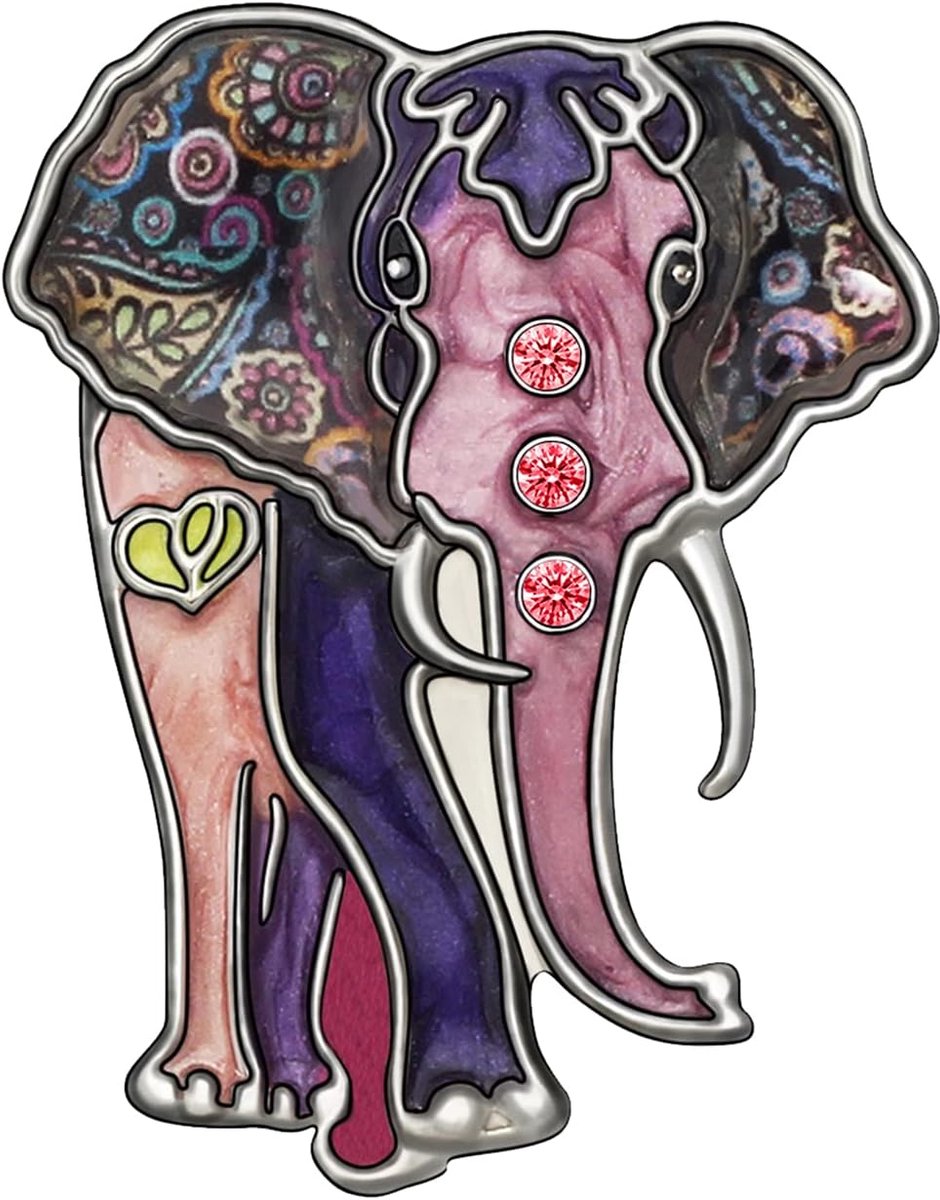Olifant broche pinnen zinklegering sjaal speld sieraden jungle olifant geschenken voor vrouwen meisjes broches chels, Medium, Zink, Geen Edelsteen