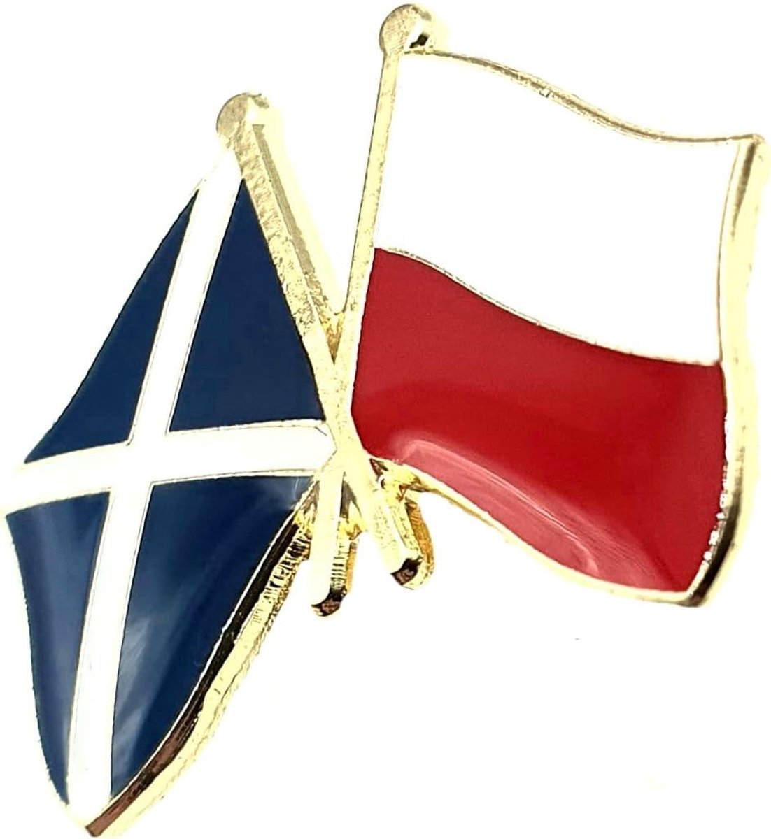 Pools Polska Schotland Schotse Saltire Verenigd Koninkrijk UK Vriendschap Metalen Emaille Land Vlaggen Pin Badge, Metaal