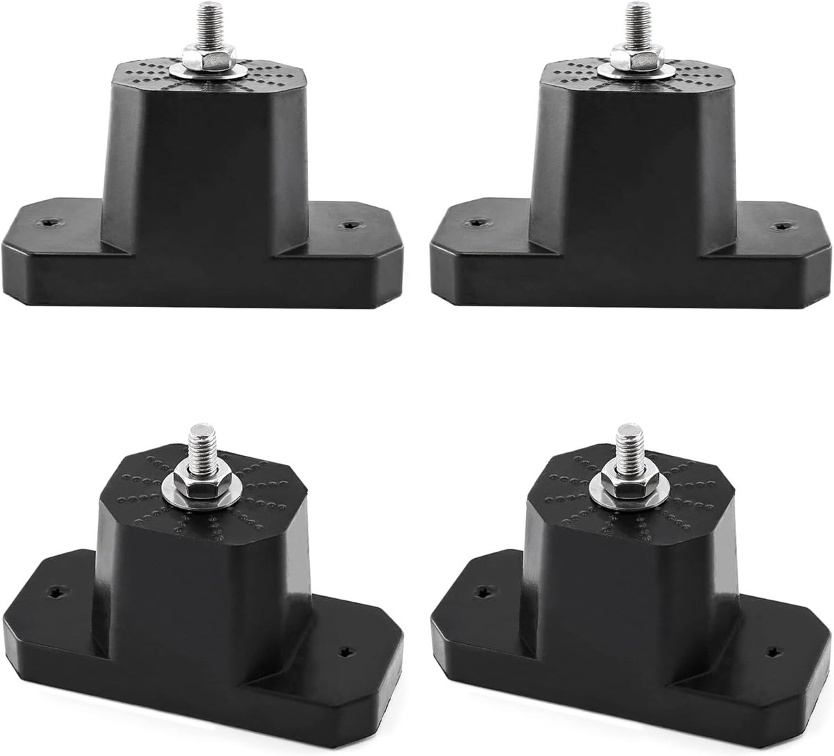 4 stuks trillingdempers airconditioning, rubber dempers vibratiedempers, rubber lagers airconditioning schokdempers voor binnen- en buitenairconditionings (zwart)