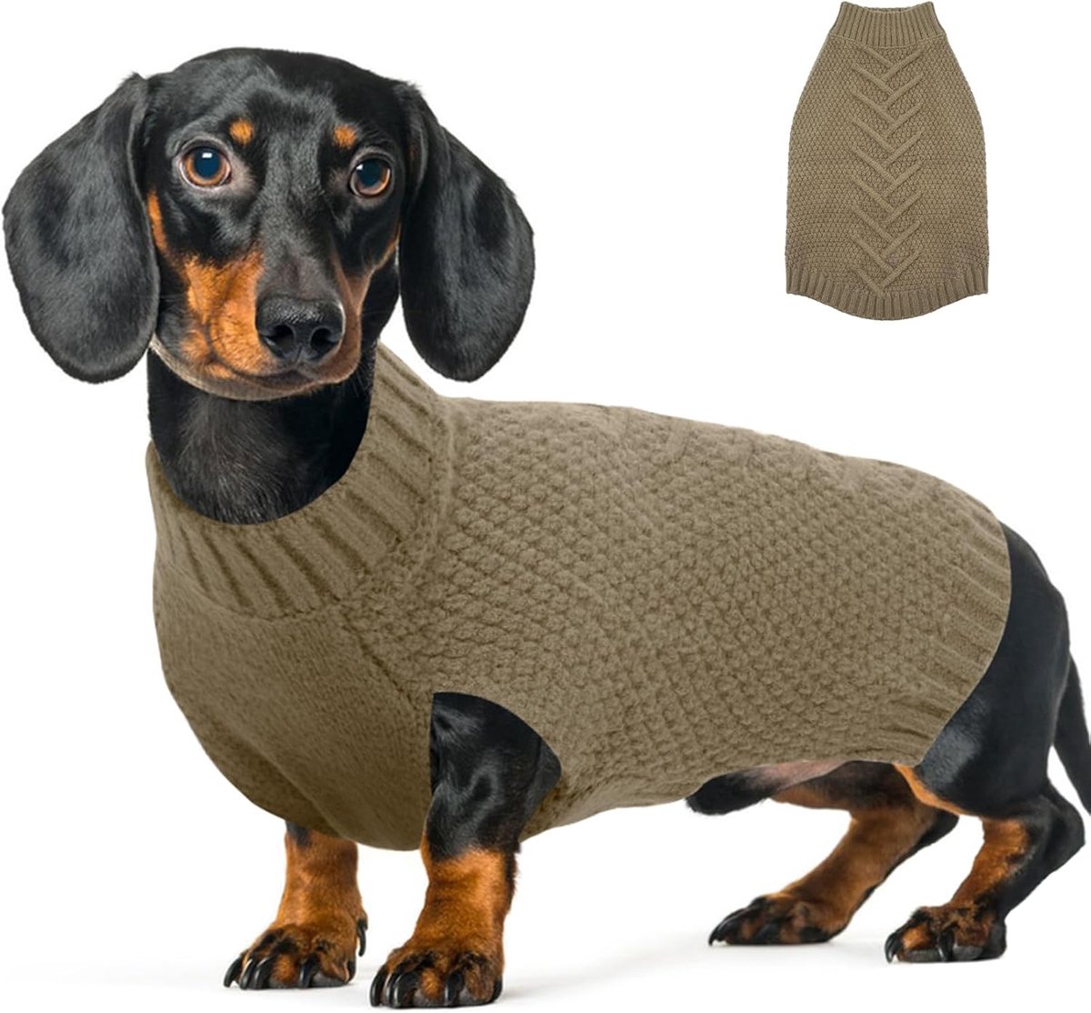 gebreide hondenkleding, warme hondentrui voor middelgrote en grote honden, pullover huisdierjas voor koude winter, warme winterkleding voor hond voor labrador, golden retriever,