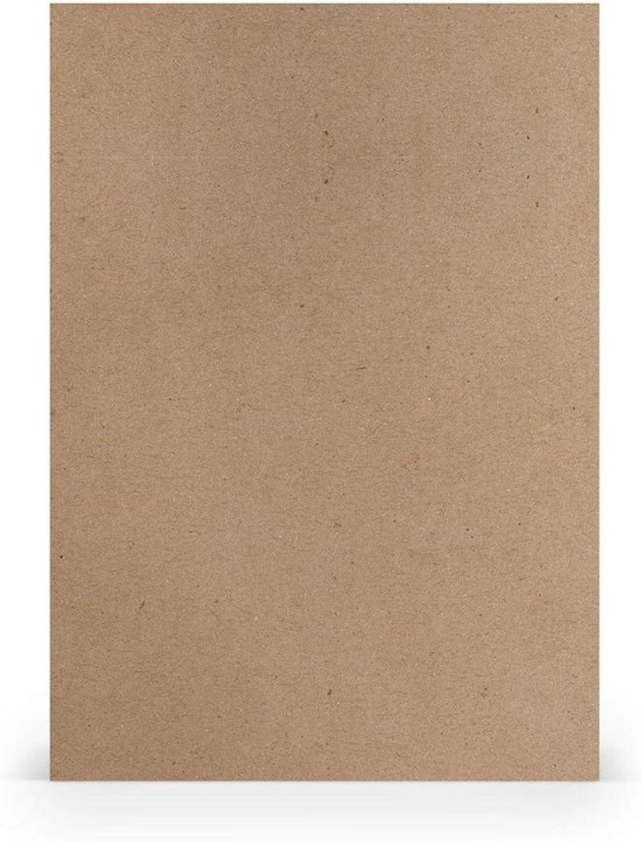 Briefpapier A4 - Papier vellen - Knutselen en printen - 100 g/m² met ribbels - 150 stuks - Kraftpapier bruin