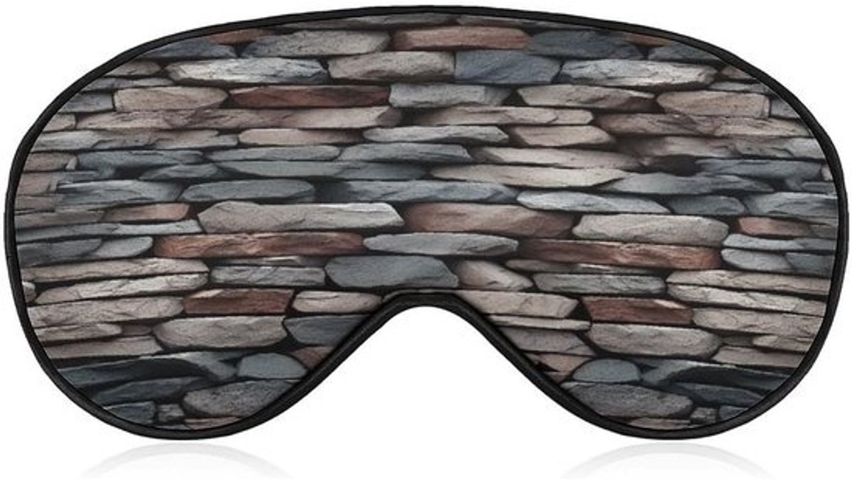 Oogmasker - Slaapmasker - Verbeter Slaap - Verstelbare Band - 22 x 12 cm - Steen Print