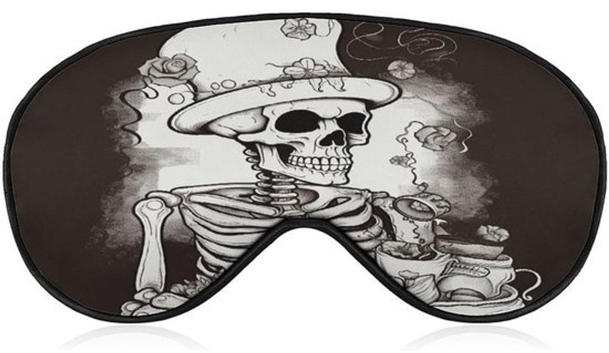 Slaapmasker - Nachtmasker - Reizen en Ontspannen - Verstelbaar en Zacht - 22 x 12 cm - Zwart