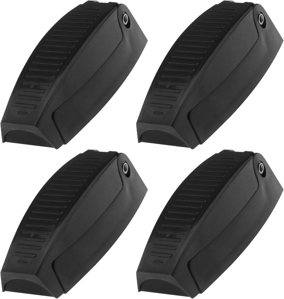 Dailygoods- Deurhouder 4 Stuks - Deurstopper - Deur Vanghouder - Vergrendeling - ABS - Zwart - 62,5 x 21 mm - Deurvanger