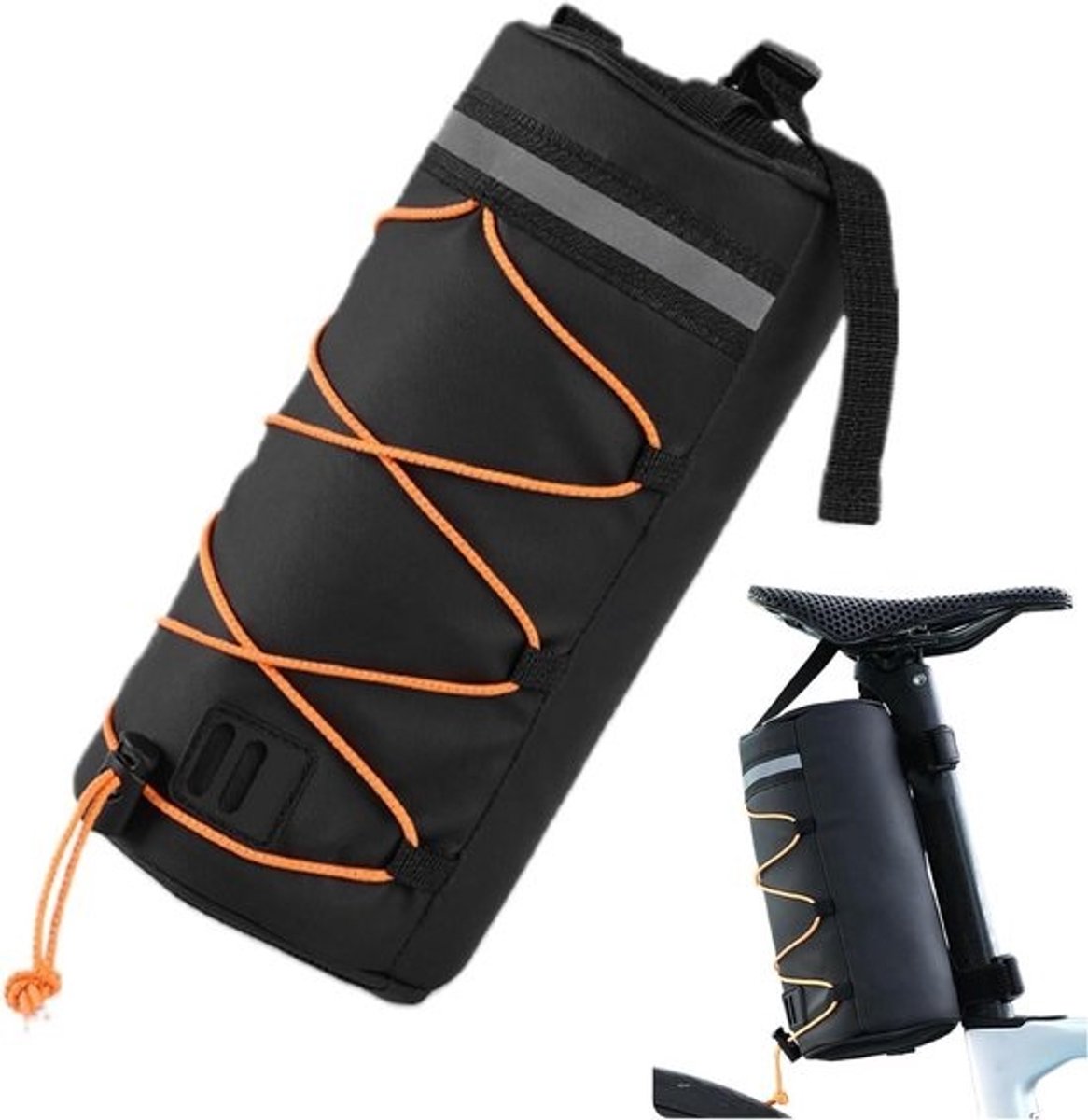 Fiets Telefoontas - Frame tas - Veilig opbergen - Afneembaar frame - Grote capaciteit - Zwart