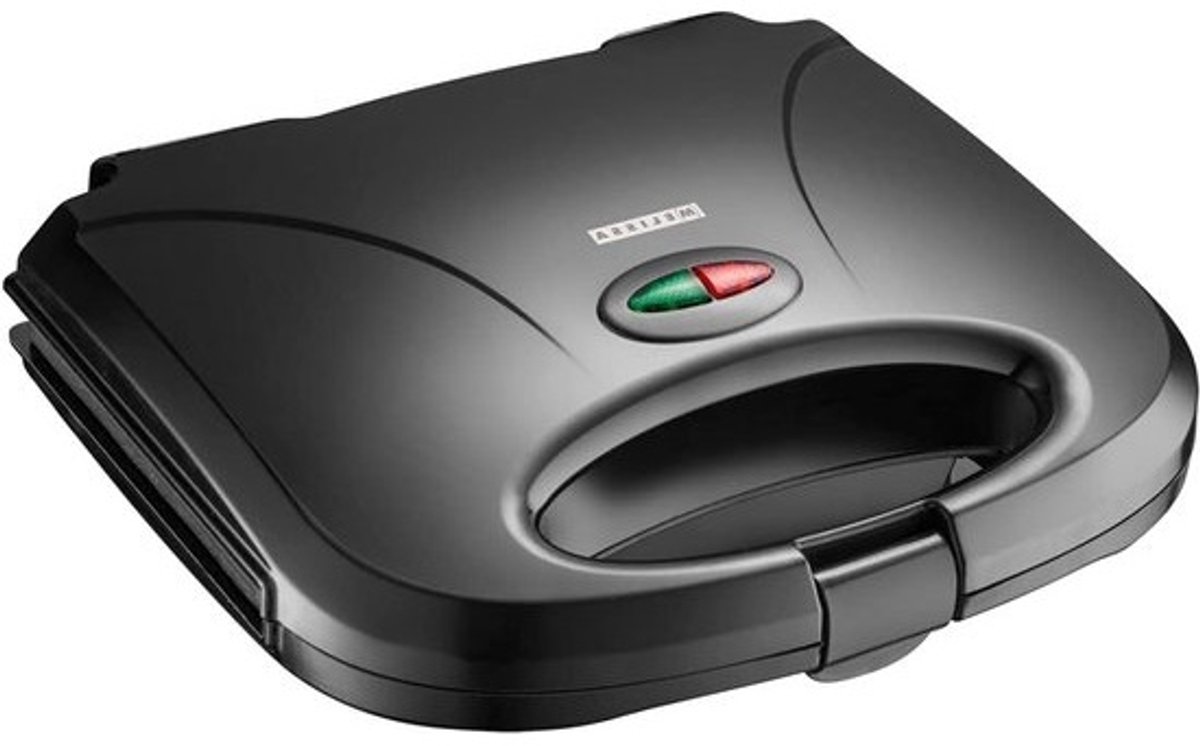 Sandwichmaker Grill - Tosti Apparaat - Snelle Snacks Maken - Antiaanbaklaag Automatische Thermostaat - 750 Watt - Zwart