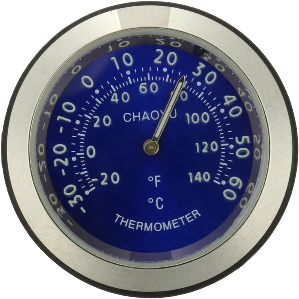 Dailygoods- Thermometer Waterproof - Thermometer Motorrijders - Thermometer Dial - Thermometer Temperatuur - Thermometer 37.5 mm - Schokbestendig - Mo