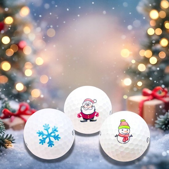 Golfballen Kerstpakket Santa Claus (3 stuks) — afbeelding 3