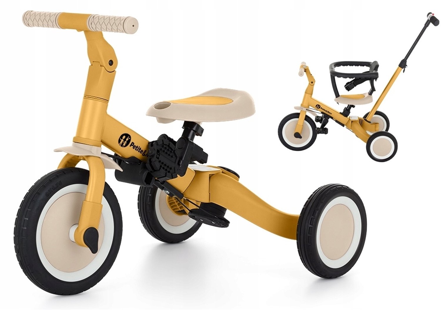 PETITE&MARS Multifunctionele driewieler 5 in 1 Turbo Intense Ochre - 1.5 tot 5 jaar