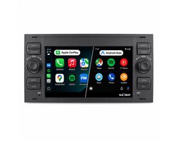 Navibop Autoradio geschikt voor Ford C-Max Fiesta Fusion - Draadloos Apple CarPlay & Android Auto - 9 inch touchscreen - Android 15 - 2GB/64GB - Navigatie - Bluetooth - DAB+ ready - 2 din