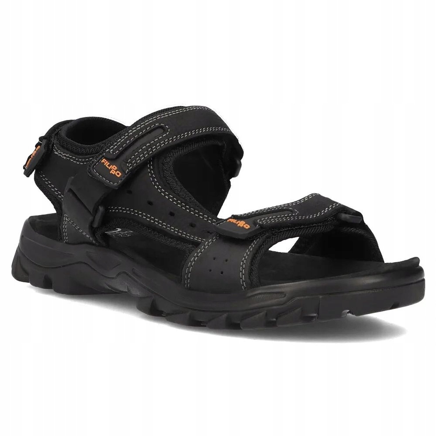Filippo Heren Sandaal Leer MS7038/25 Comfort & Stijl Zwart