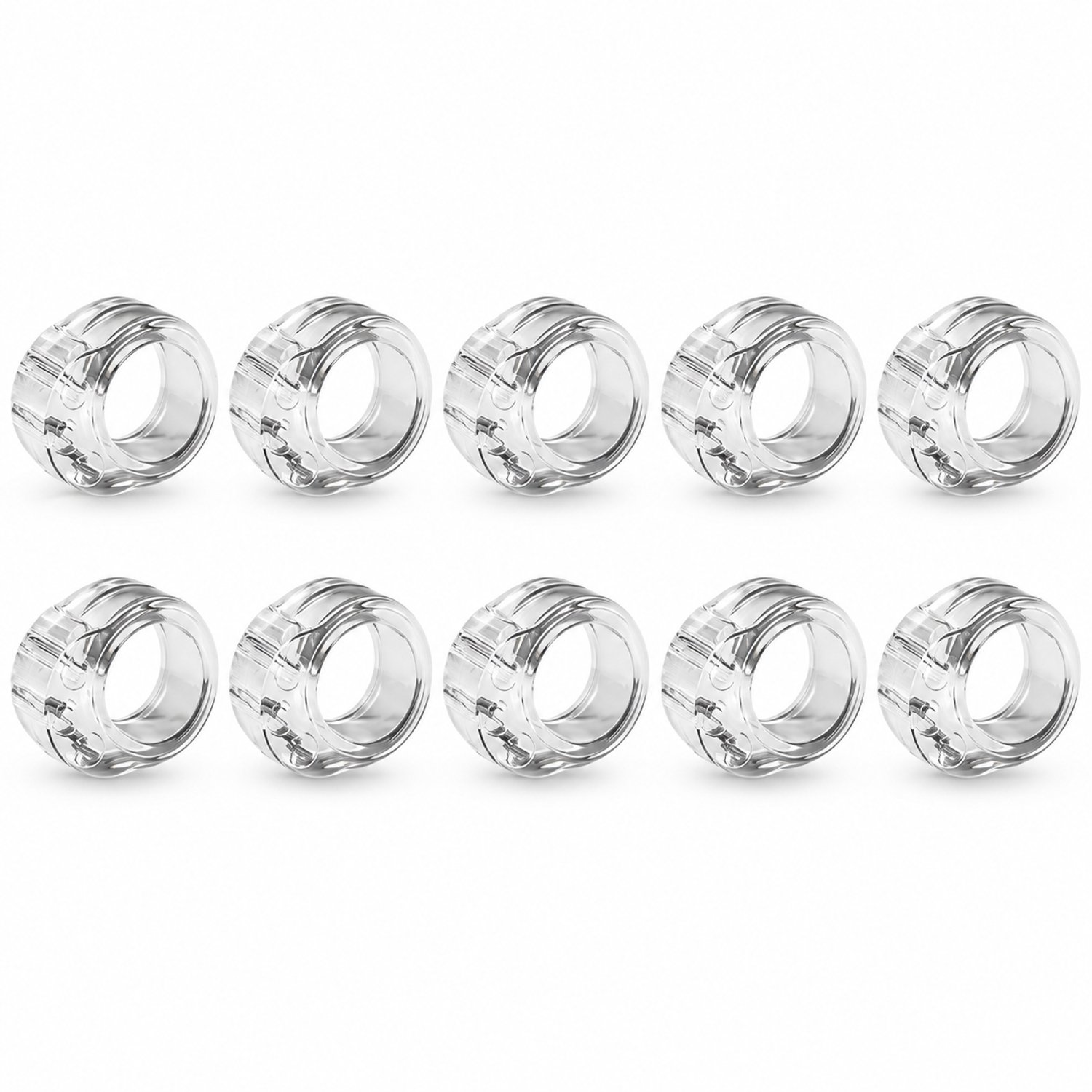 Deurklinkbeschermers Transparant - 10 Stuks - Beschermringen voor Deurklinken van ca. 1,8 cm