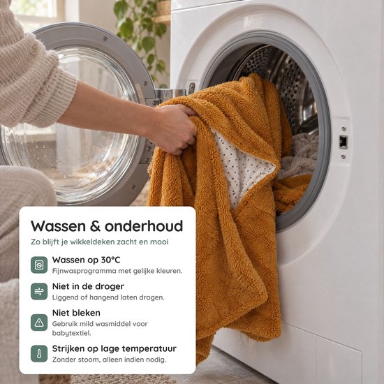 Snoozebaby Wikkeldeken voor autostoel - Warme voetenzak 0-9 mnd met pluche - Bumblebee Orange — afbeelding 5