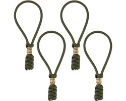 4 Stuks Messing Paracord Koord voor EDC, Sleutelhangers en Zakmessen - Duurzaam, Lichtgewicht en Multifunctioneel