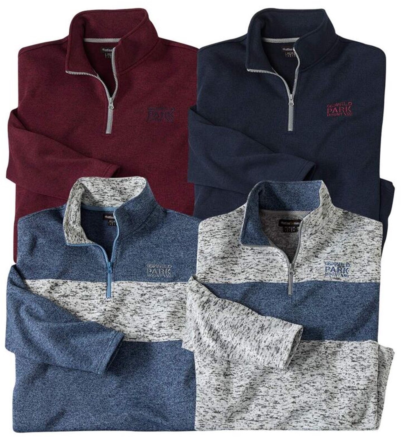 ATLAS FOR MEN - Set van 4 sweaters van molton - Heren - Verkrijgbaar in grote maten - L