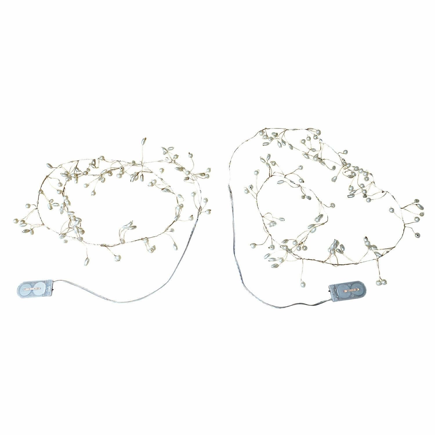 Loberon Lichtsnoer set van 2 Drivale goud/crème
