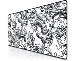 Titanwolf gaming muismat XXL 900 x 400 mm - Koi Tattoo 2 - antislip - afwasbaar