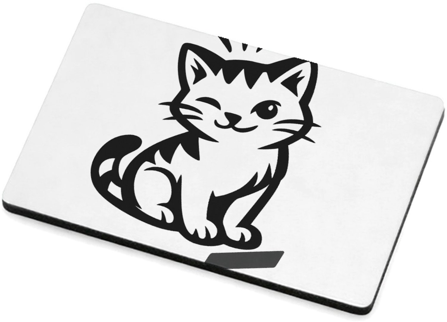 Mr Cadeautjes MDF magnetische fotolijst 7,5 x 5 - design Een compacte huisdierprint met een vriendelijke kat en een o | cadeau Wit