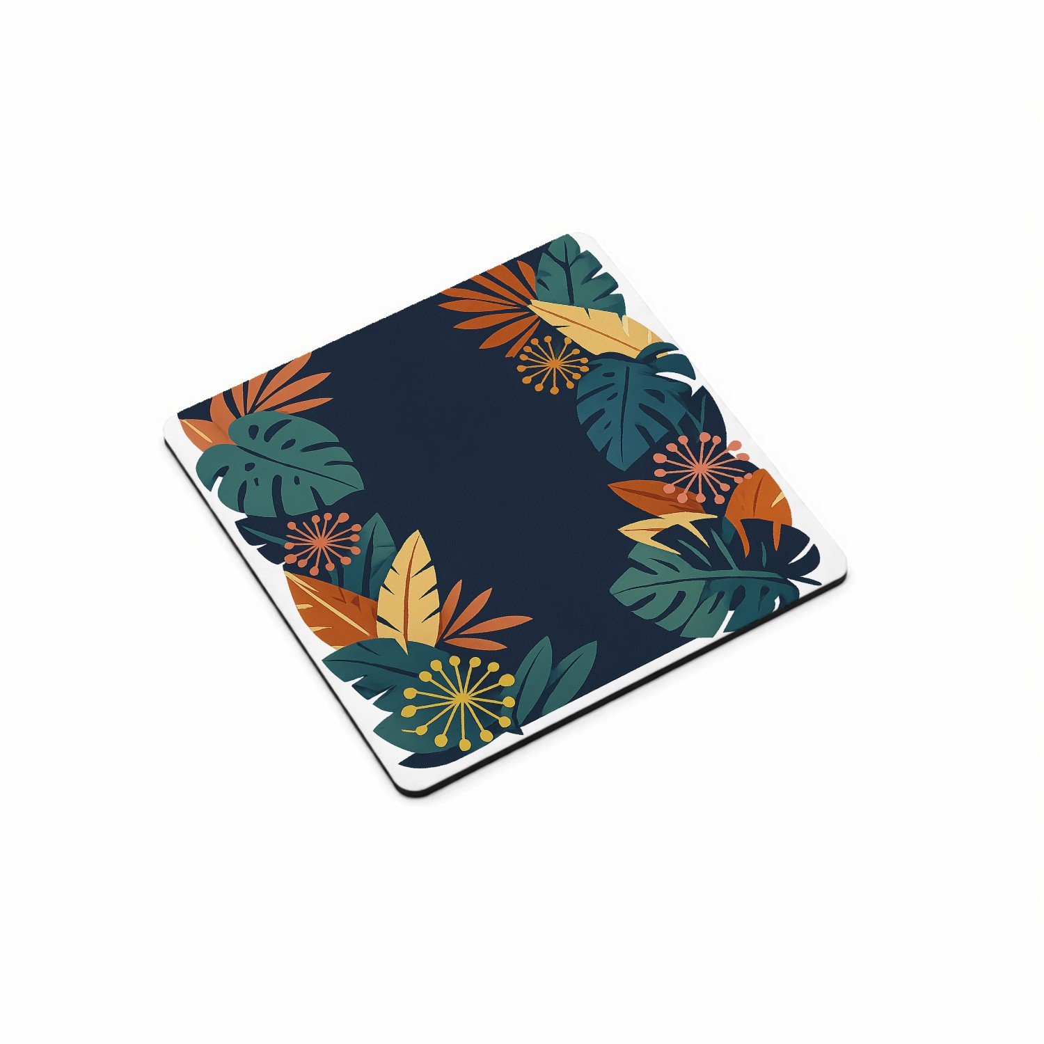 Mr Cadeautjes MDF magnetische fotolijst vierkant 9,5 - design Een energieke motivatietprint met een diepgekleurde achtergr | cadeau Wit