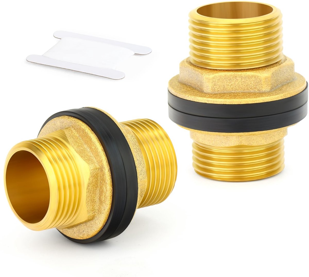 Elzusha - Messing Doorvoertankconnector voor Watertanks en Loodgieterssystemen
