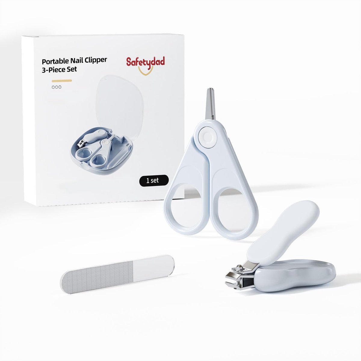 Elzusha - Baby Nagelset 4-in-1 - Veilig voor Nieuweborenen - Reis Etui
