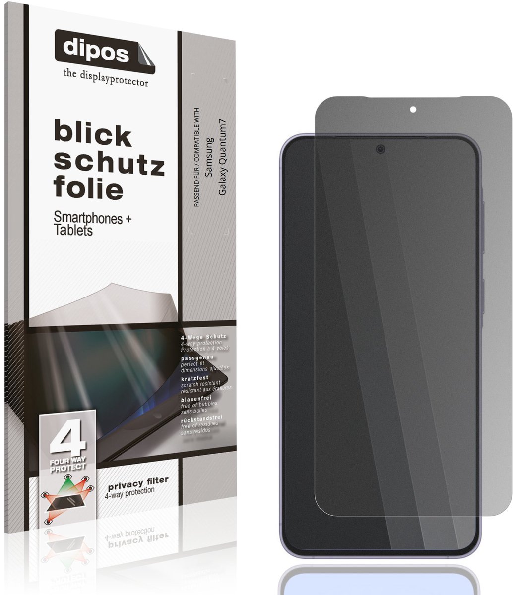 dipos – Matte Privacy Screenprotector geschikt voor Samsung Galaxy Quantum7 | Anti-Spy Beschermfolie
