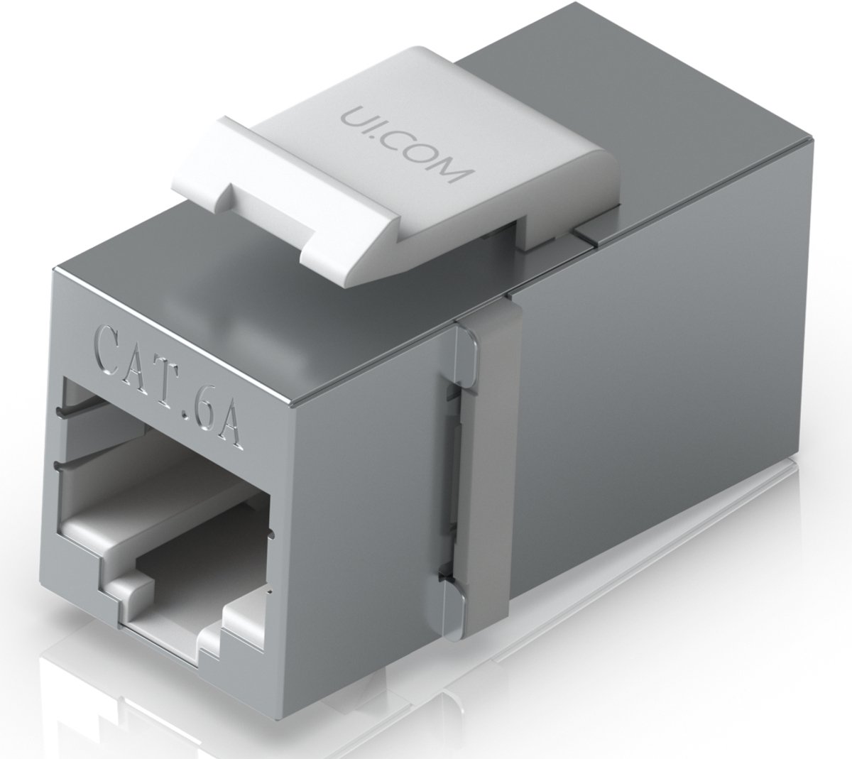 Ubiquiti Cat6A Keystone Coupler 12‑Pack - netwerk‑module - CAT 6A - RJ‑45 keystone - roestvrij staal - flush mount - 12‑pack