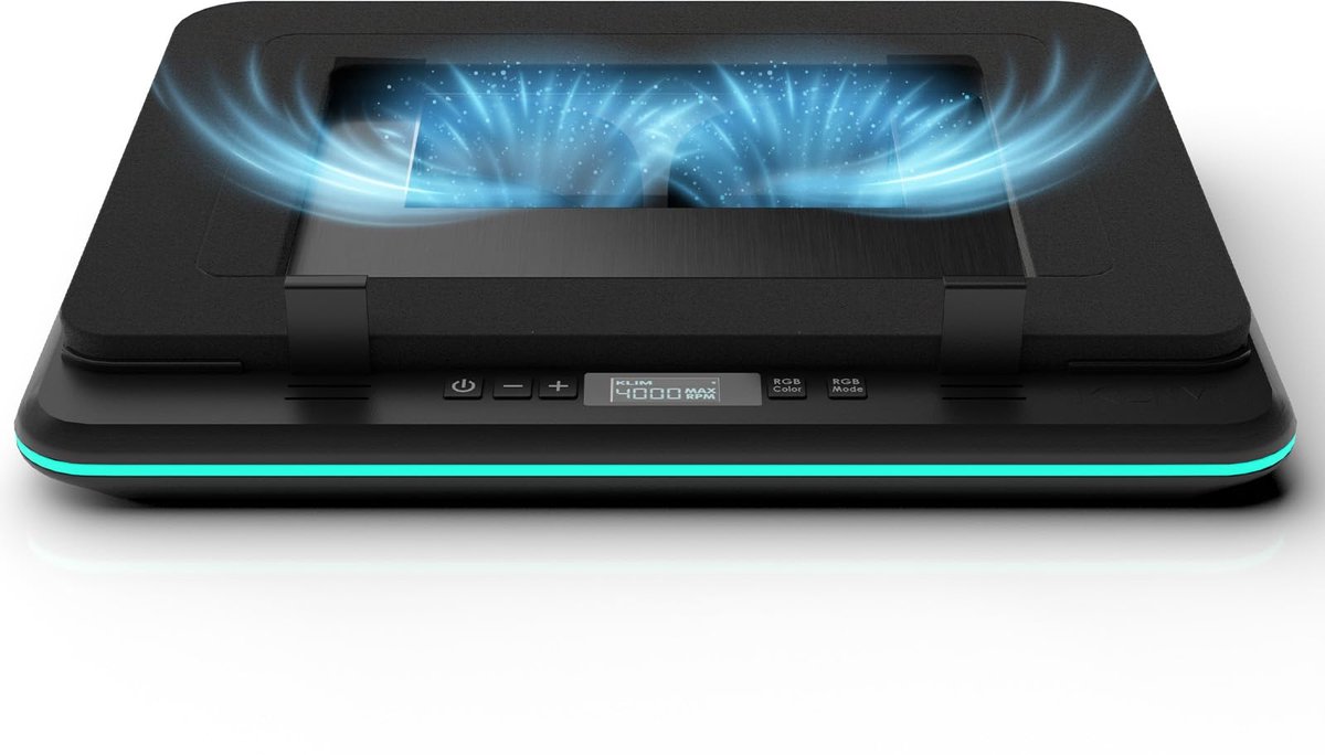 Laptopkoeler – 4 Ventilatoren – 4000 RPM – Stil – RGB Verlichting – 3 USB Poorten – Voor 17,3 inch Laptop