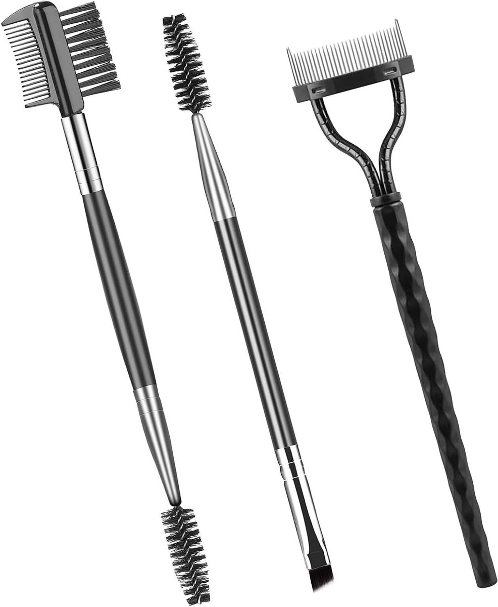 Professionele Oogmake-up Set met Wimperspeld, Wenkbrauwborstel en Oogschaduw Spons voor Perfecte Ogen