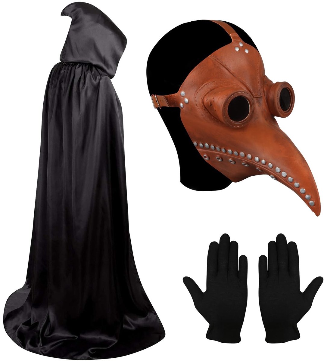 Elzusha - Plague Doctor Mask - Steampunk Cosplay met verstelbare snavel