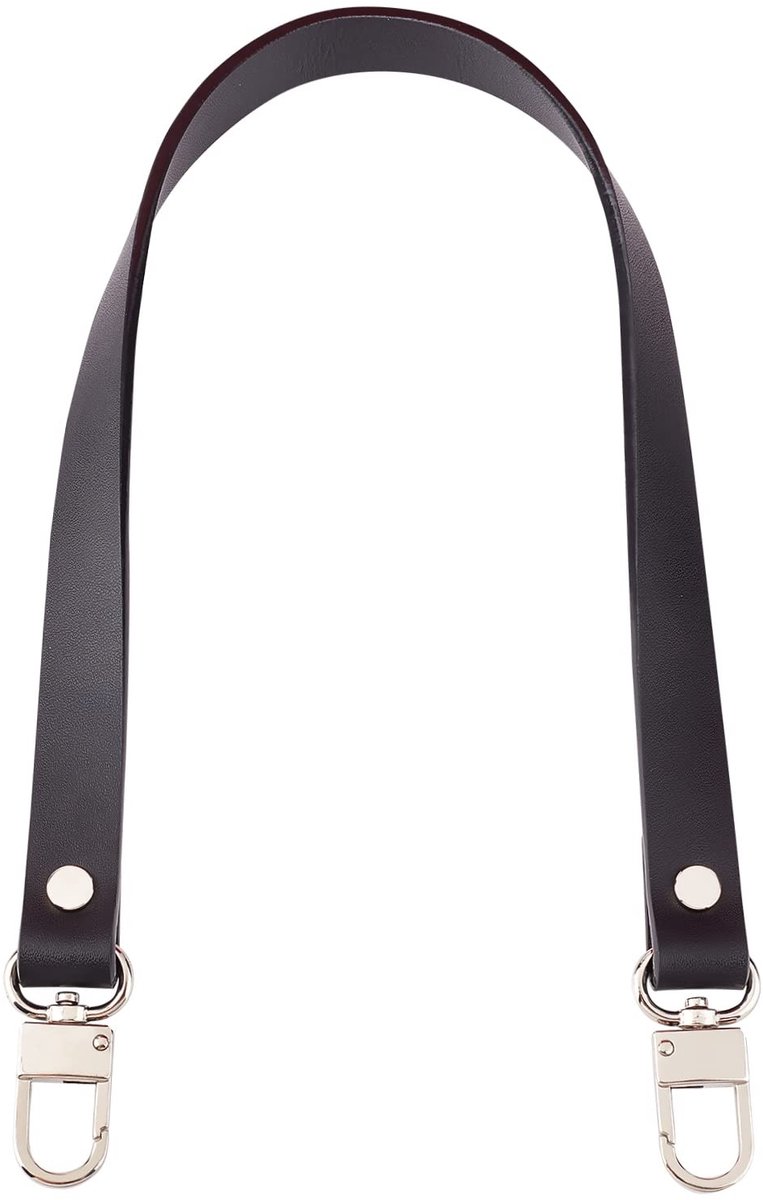 Elzusha - Leer Schoudertas Handvat - 54 cm Zwart met Draaisluiting