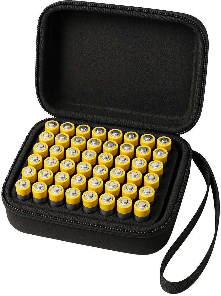 Elzusha - Batterijopbergdoos voor 48 Batterijen - Compact en Waterbestendig