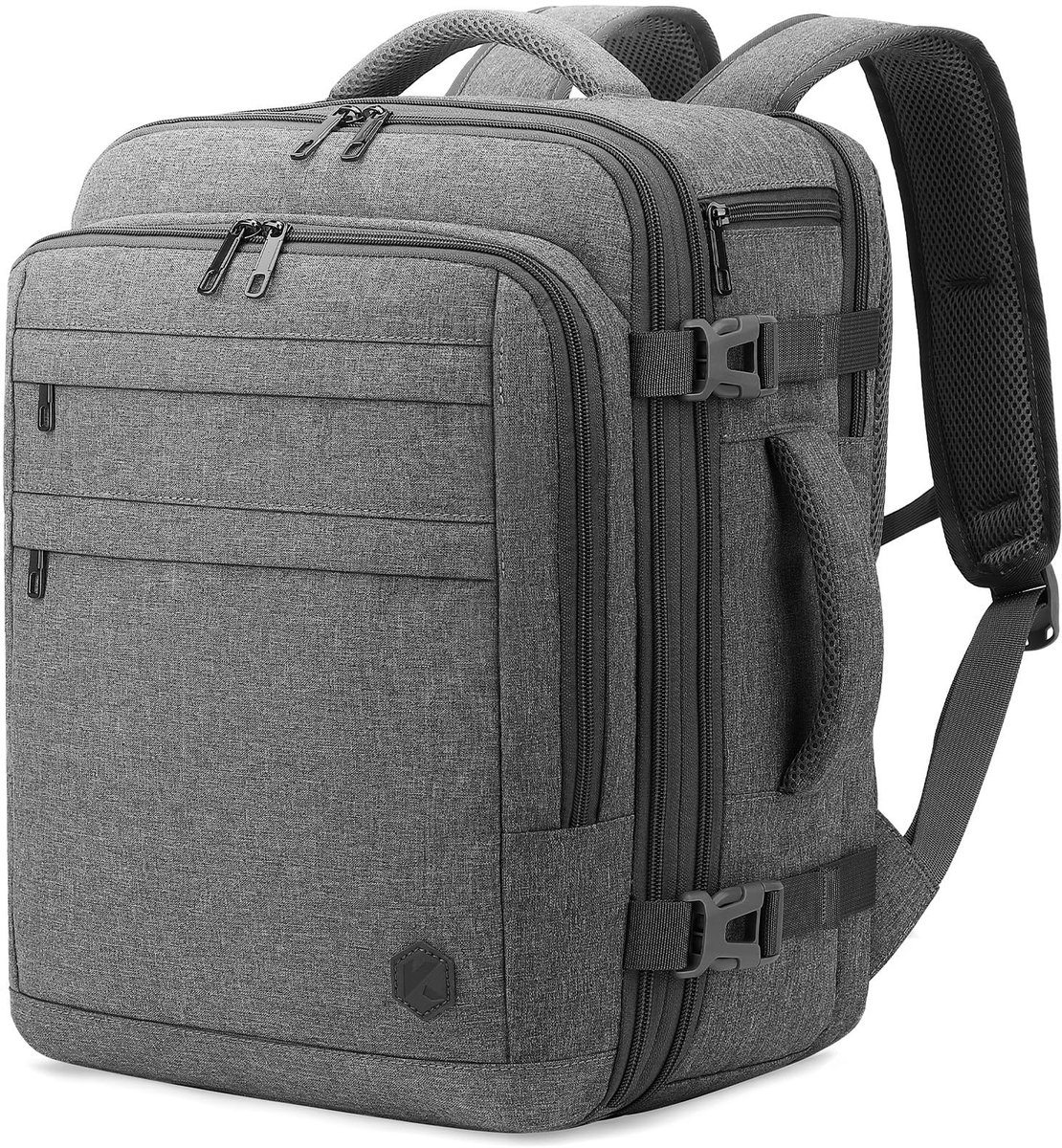 Elzusha - Cabin Luggage voor Ryanair en EasyJet - Uitbreidbaar 40x30x20 cm - Grijs