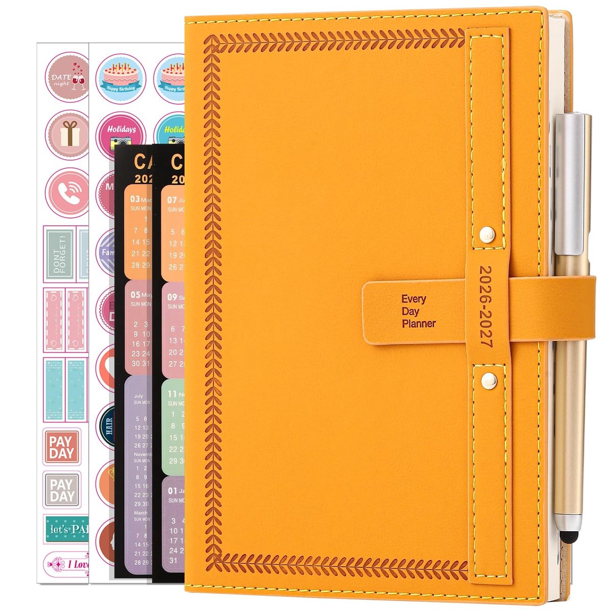 Elzusha - Dagplanner A5 2026-2027 - Pagina per dag met kalender
