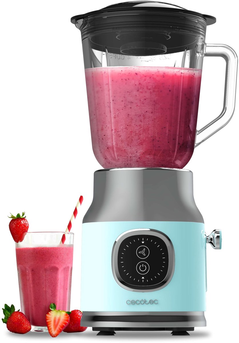 Elzusha - Retro Blender - 800W met 1L glazen kan