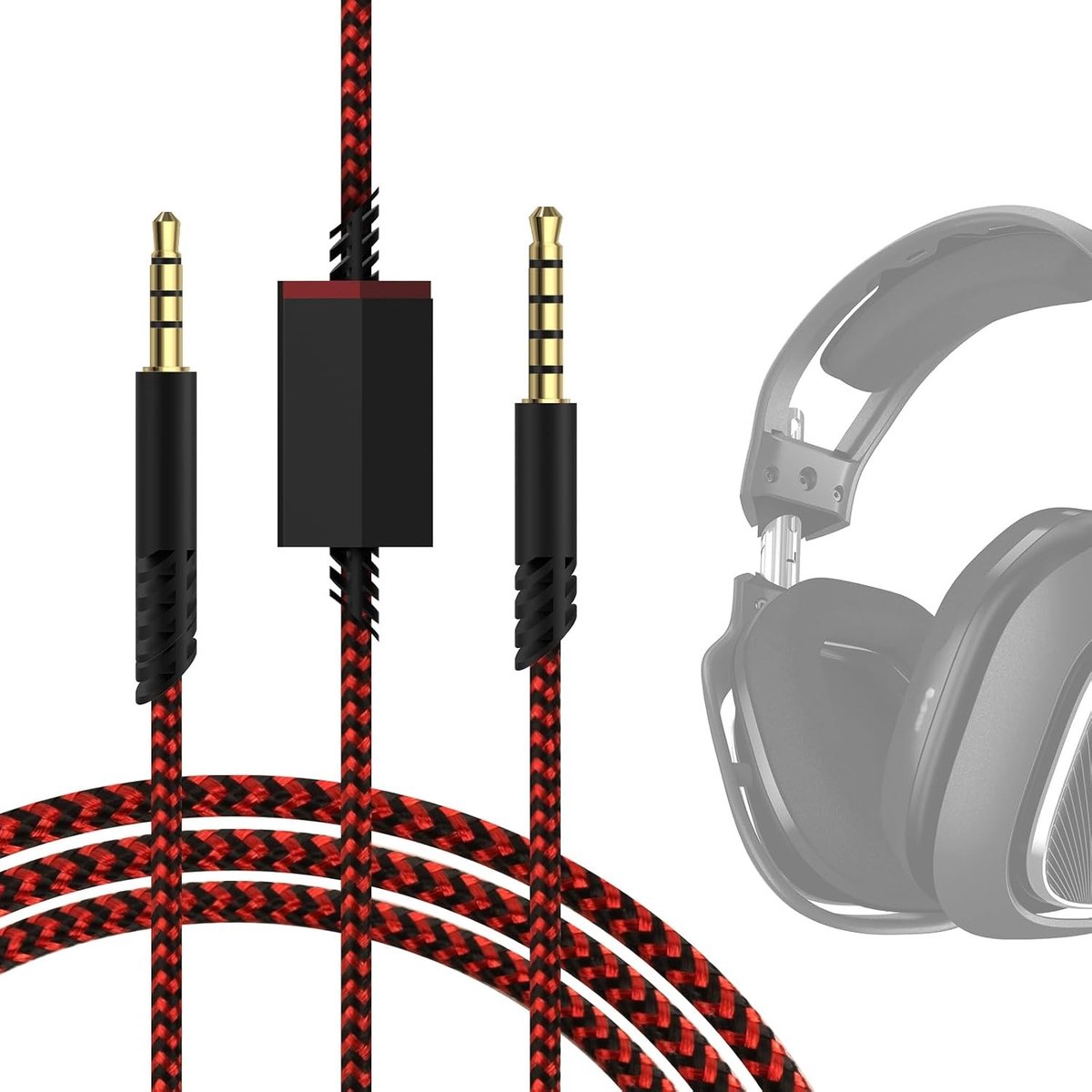 Vervangingsaudio kabel voor Astro A40 TR A40 A30 A10 Gen 2 met mute controle en 2 meter lengte voor gaming headsets