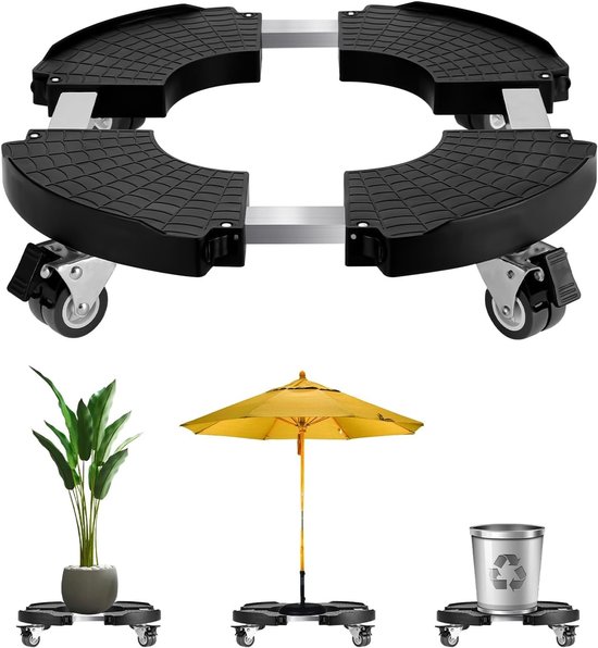 Plantroller met een diameter van 41 - 58 cm, ideaal voor zware planten, potten en tuinaccessoires met 360° wielen