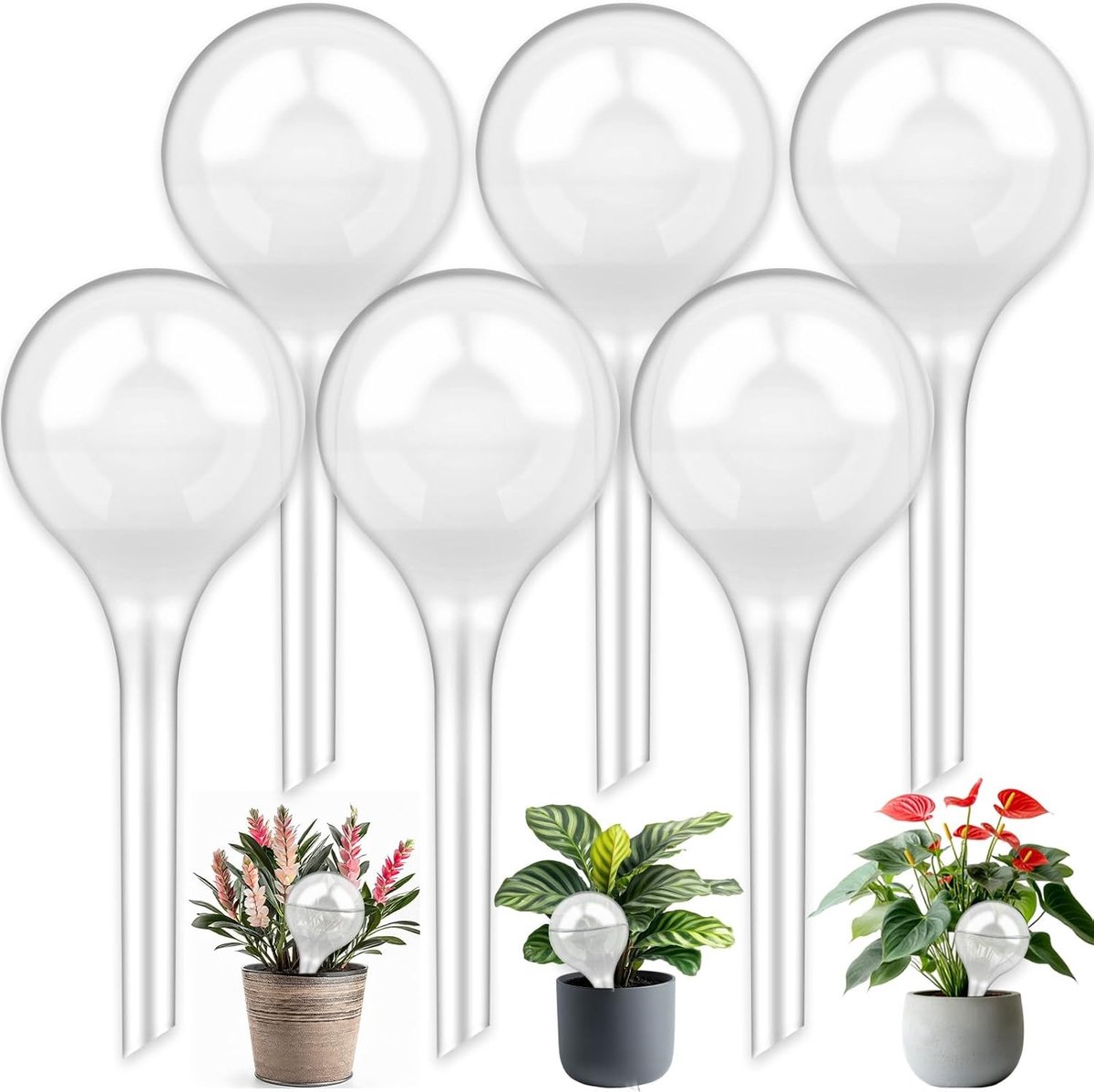 Bewateringsballen voor Planten - Wit - 300 ml - PVC Waterreservoir voor Planten - Voor Binnen en Buiten