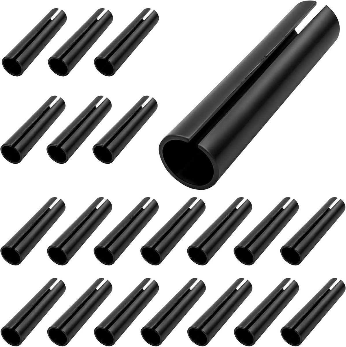 Set van 20 Slijtvaste Fietstassen Steunen voor Bescherming van Fietszakken en Bagagedragers - Zwart, Extra Breed, Silicone Materiaal