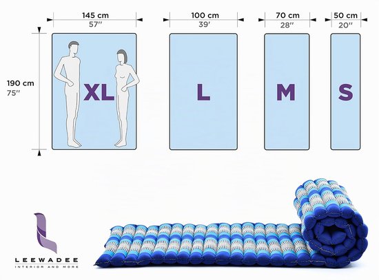 Thaise Rolmat - Met Stevige Kapok Vulling - Voor Yoga en Meditatie - 190 x 70 cm — afbeelding 2