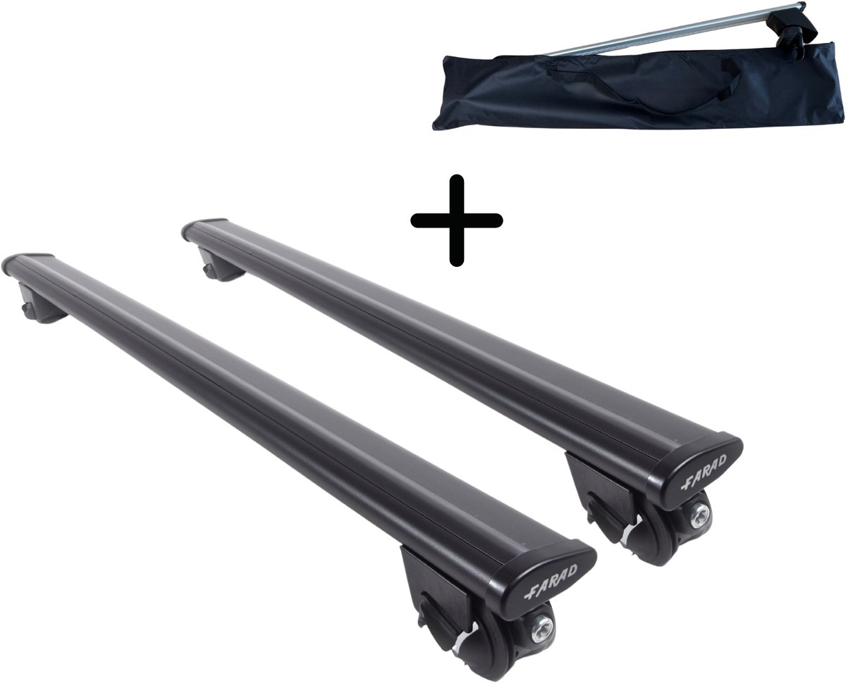 Farad dakdragers Lynk & Co 01 vanaf 2021 open dakrailing - 100 kg - Wingbar zwart - Met opbergtas