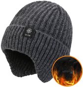 Outdoor Heren Winter Gebreide Muts - Pluche Warme Oorkap - Casual Mode Mutsen Fietsen Oorbescherming