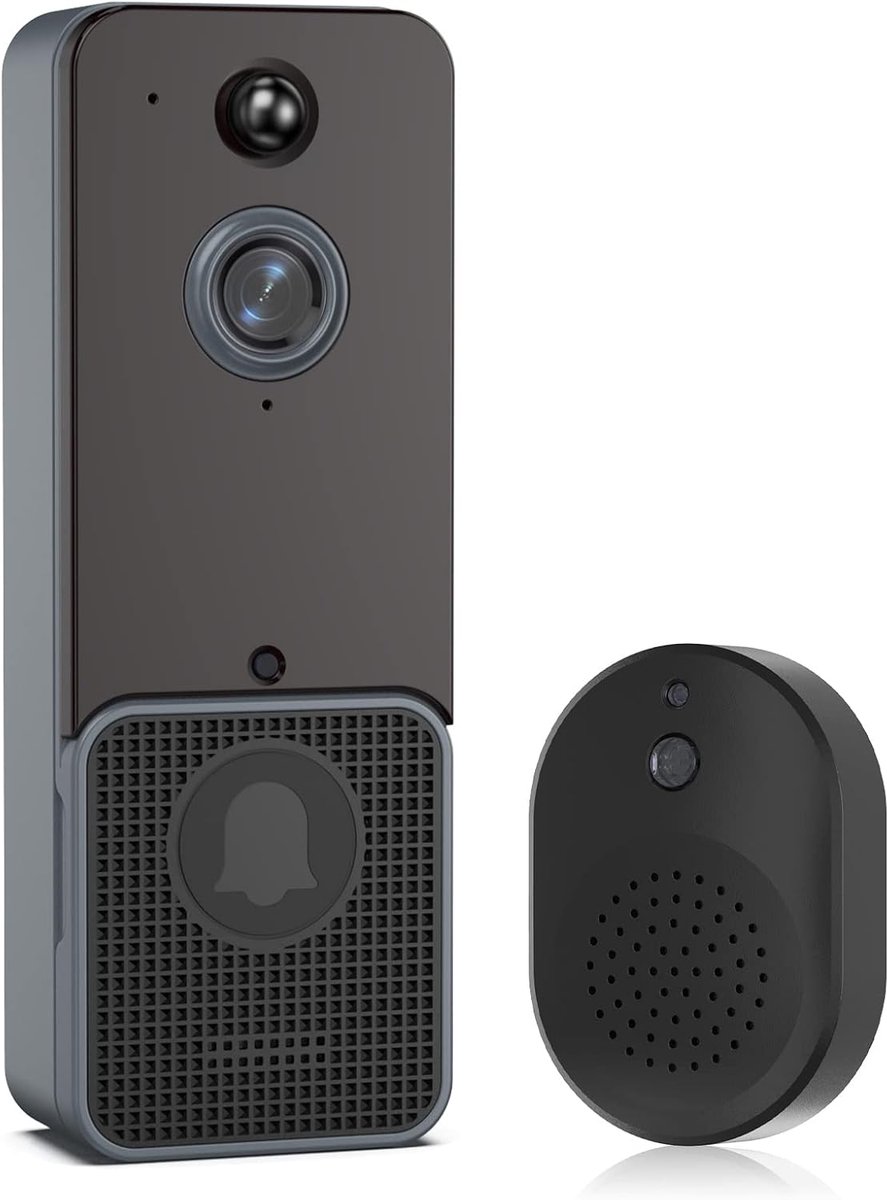 720P deurbelvideocamera, 2.4G slimme videodeurbel met bel, tweewegsaudio, stemvervormer, PIR-bewegingsdetectie, IR-nachtzicht, cloudopslag