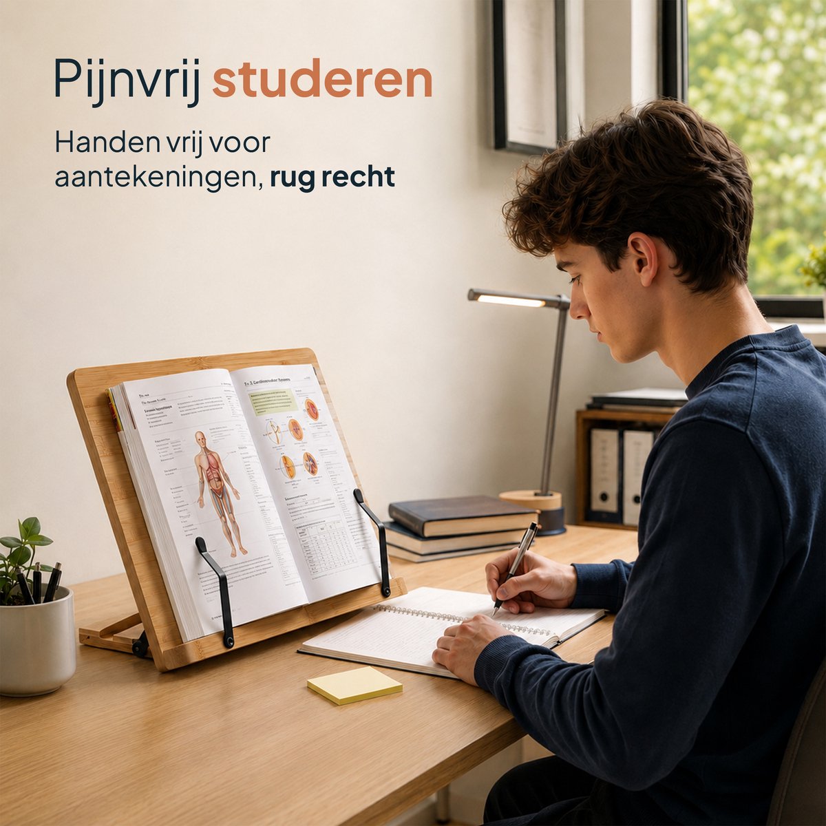 Kookboek en tablet standaard - Verstelbaar met klemmen - Boeken - Steun - Standaard - Rek - Houder - Book - Steunen - Metaal - Hout - Bamboe - Lees - Rekje - Luft — cadeau in Kookcadeaus - foto 8