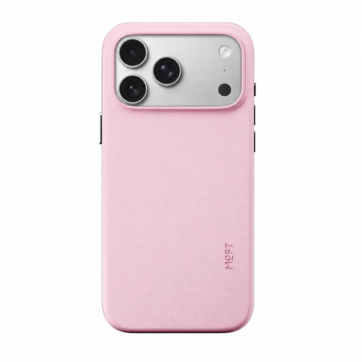 MOFT Hoesje Geschikt voor iPhone 18 Pro Max - MOVAS Snap Back Cover - Compatibel met MagSafe - Vegan Leer Case - Beschermhoes Dun - Duurzaam - Roze