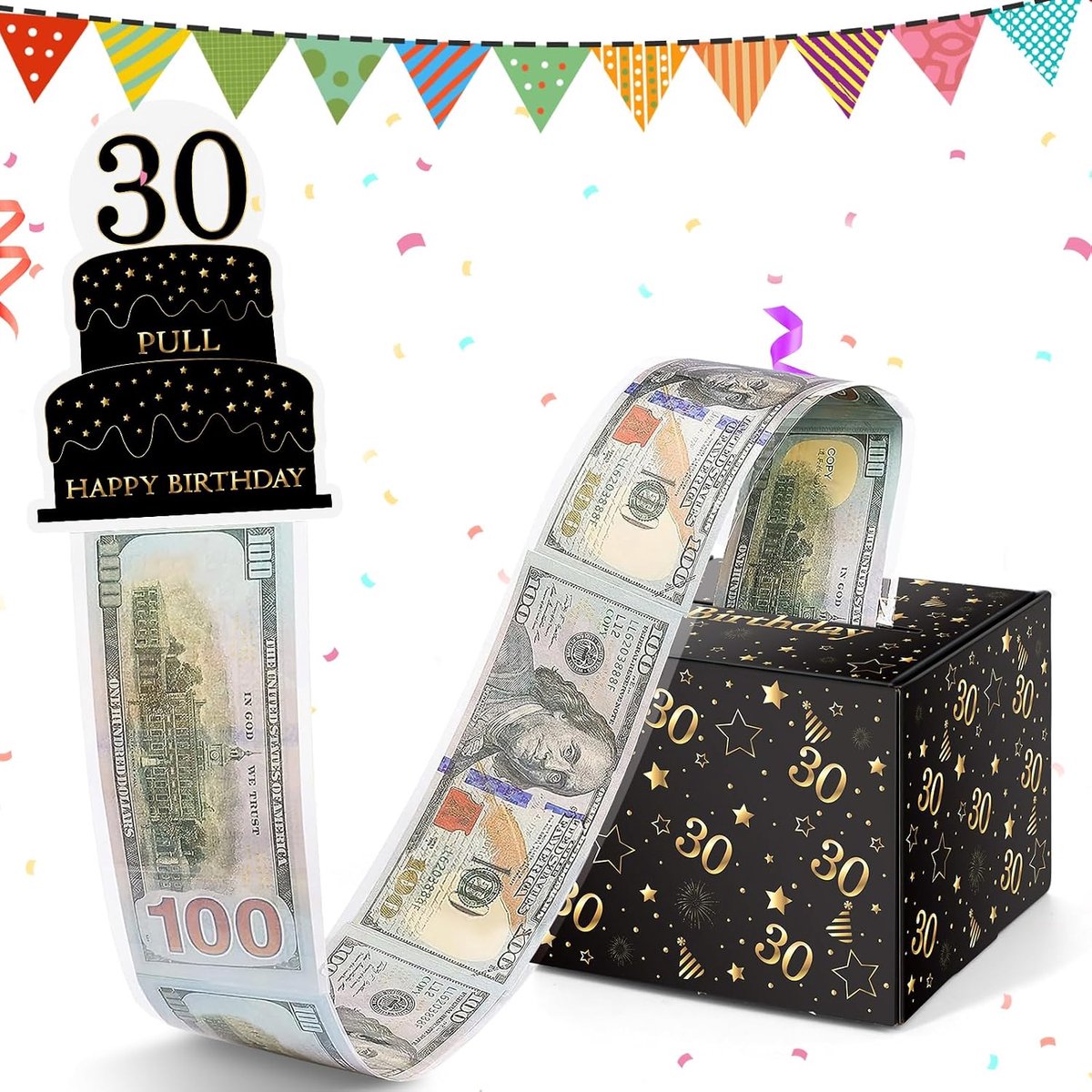Geschenkdoos 30e verjaardag - Luxe uitvoering - Persoonlijke boodschap - Perfect voor feestelijk cadeau - ShopVlot