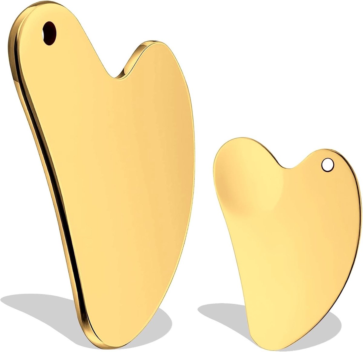 Stainless Steel Gua Sha Gezichts Tool voor Lymfedrainage, Spierontspanning en Huidverzorging, Ideaal voor Kin en Kaaklijn