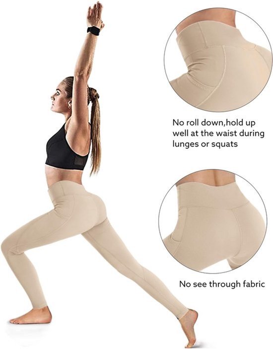 Hoge Taille Yoga Broek met Zakken voor Dames - Ideaal voor Workout en Hardlopen — afbeelding 2