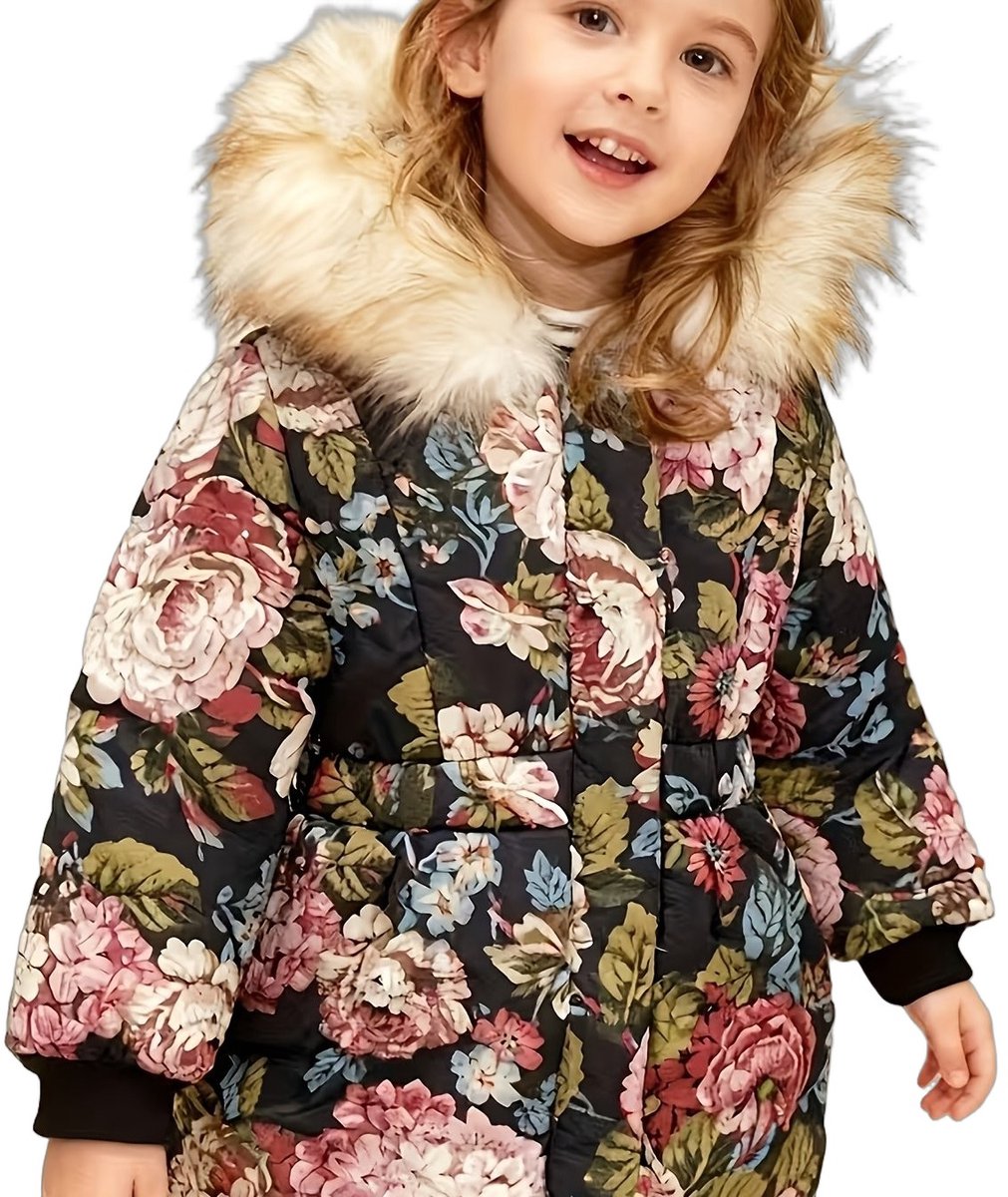 Currero Winterjas Parka Meisjes Lange Jas Meisje Wintermantel Overjas Gewatteerd Waterdicht Winter Stijlvol Mantel Kinderen 7-8 Jaar Blauw